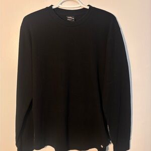 Y2K Southpole Men’s Black Thermal Long Sleeve Waffle Knit Large Zippered Sides